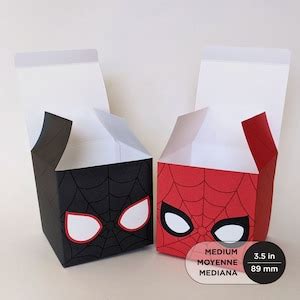 Medium Spiderman Treat Box Diy Printable Etsy