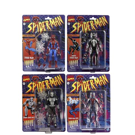 Marvel Legends Retro Cell Shaded Spider Man Symbiote Spider Man