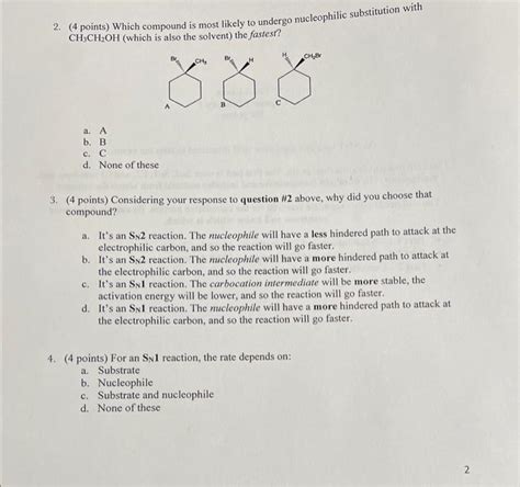 Solved 2 4 Points Which Compound Is Most Likely To Chegg