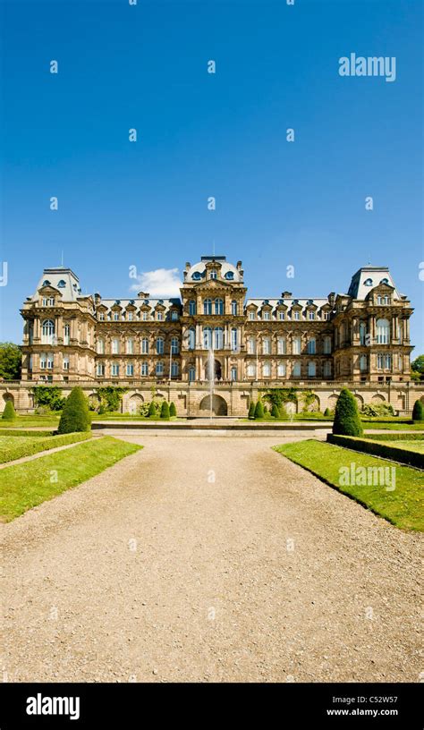 Formal Parterre Garden With Water Feature At The Front Of The Bowes