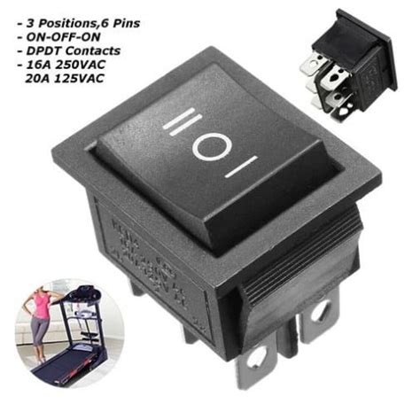 Jual Rocker Switch DPDT 6 Pin 16A 250V Saklar 6 Kaki ON OFF ON