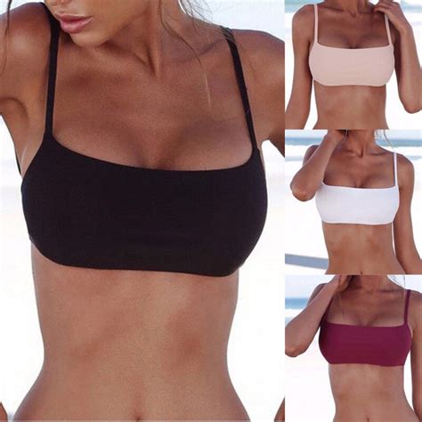 Bikini Bandage De Realce Para Mujer De Color S Lido Traje De Ba O Top