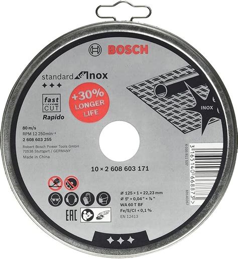 Bosch Accessories Disque à tronçonner à moyeu plat standard for inox