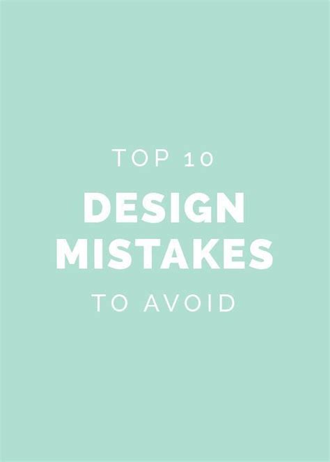 Top 10 Design Mistakes To Avoid Graphic Design Tips Graphic Design