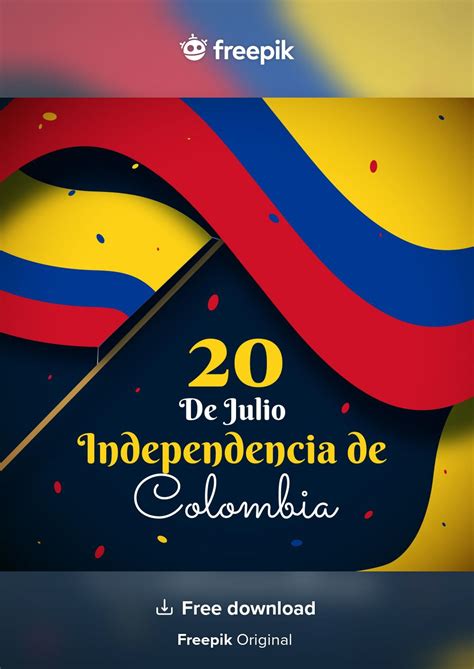 hand drawn  de julio independencia de colombia illustration