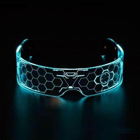 Cyberpunk Futuristic Technology Sense Glasses Sci Fi Led Bungee Luminous Sunglasses Lunette De