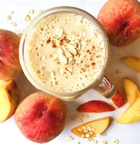 Batido de melocotón y avena para calmar el hambre Mujer saludable 10