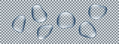 Transparent Water Drop Vector Hd Images Set Of Transparent Water Drops