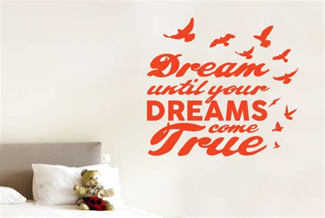 Dream Until Your Dreams Come True Wall Sticker Cut It Out Wall Stickers