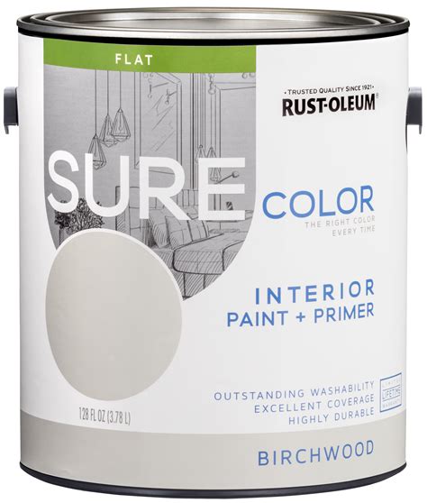 Birchwood Rust Oleum Sure Color Interior Paint Primer Flat Finish 2 Pack