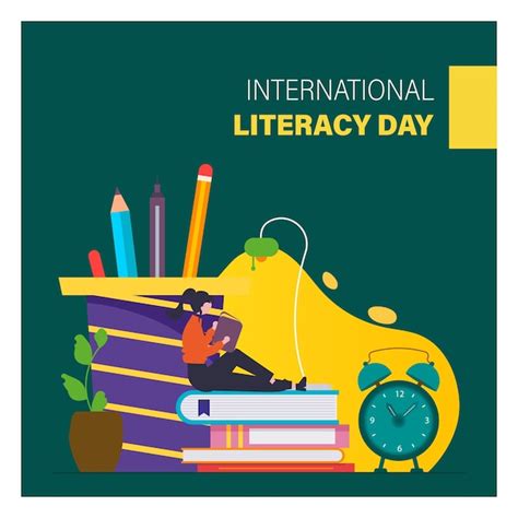 Premium Vector Free Vector International Literacy Day Illustration