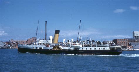 Paddle Steamer Arriving At Portsmouth From Ryde Portsmouth Harbour