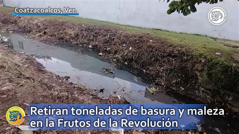 Retiran toneladas de basura y maleza en la Frutos de la Revolución