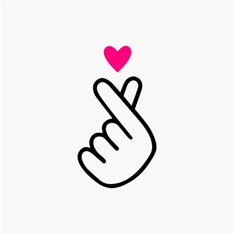 Set Of 2 Kpop Finger Heart Vinyl Decal Etsy