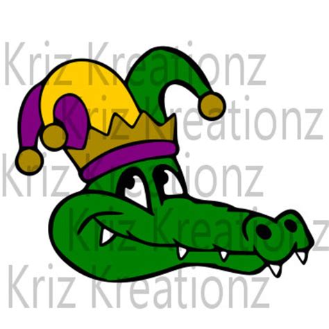 Alligator Head Mardi Gras Svg Cut File Etsy