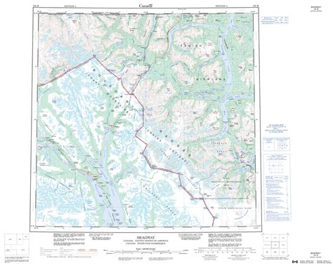 Printable Topographic Map Of Skagway 104m Bc