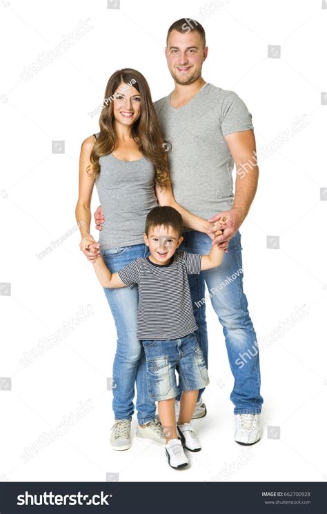 Family Over White Background Happy Parents Stock Photo 662700928 | Shutterstock