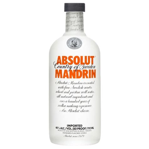 Absolut Vodka Mandarin Ml Villa Market