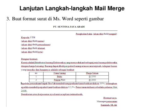 Langkah Langkah Membuat Mail Merge Surat Massal Hot Sex Picture