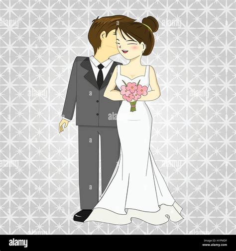 Bride And Groom Cartoon Vector Stock Vector Image And Art Alamy