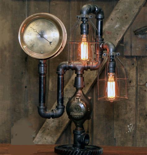 Industrial Steam Gauge Lamp - Gold Mountain Gallery