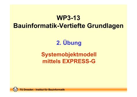 WP3 13 Bauinformatik Vertiefte Grundlagen