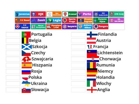 Dopasuj Klub Do Kraju Match Up