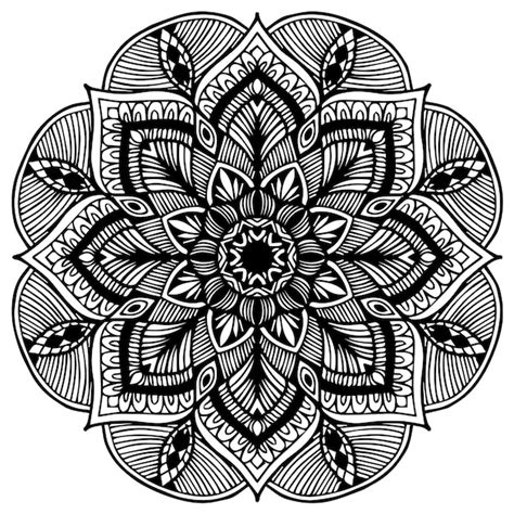 Mandalas Para Colorir Livro Vetor Premium