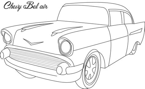 Sketch 55 Chevy Bel Air Coloring Pages