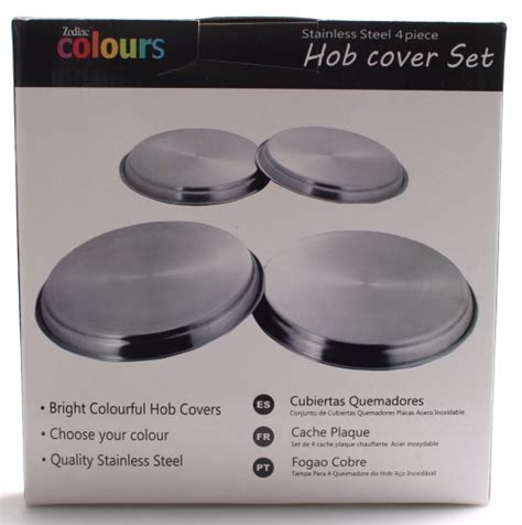 Set of 4 Stainless Steel Hob Covers / Protectors (977) Cooker. Huge Saving