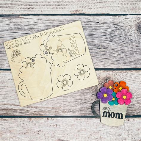 Pop-Out Mother's Day Card "Best Mom" Flower Bouquet – Glowforge Shop