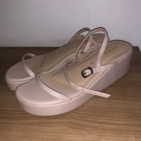 Beige Nude Wedge Heels Women S Fashion Footwear Wedges On Carousell