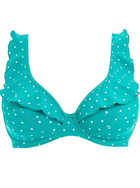 Freya Jewel Cove Sensual Neckline Bikini Bra With Ruffles