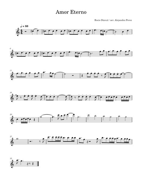 Amor Eterno Rocio Durcal Mariachi Los Potrillos Amor Eterno Transcription Project Sheet Music