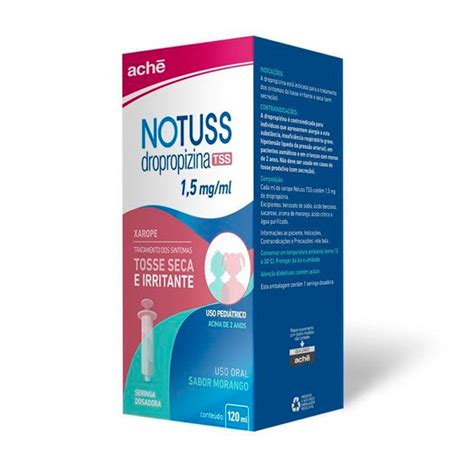 Para Que Serve O Xarope Notuss - Notuss Xarope Pediátrico Sabor Morango: Bula | Drogal