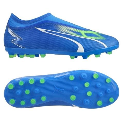 PUMA Ultra Match Laceless MG Gear Up Ultra Blue PUMA White Pro Green