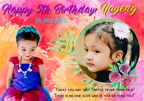 Birthday Tarpaulin Template Postermywall