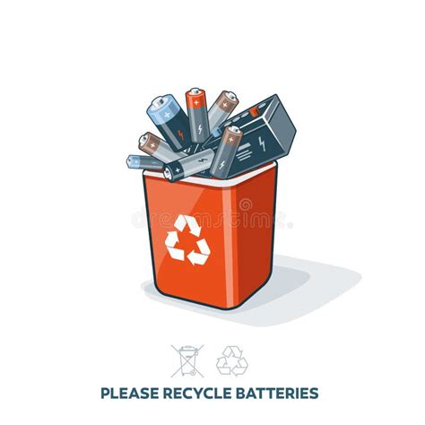 Recycle Batteries Stock Vector Illustration Of Sign