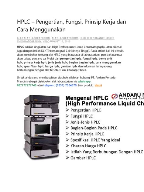 hplc fungsi