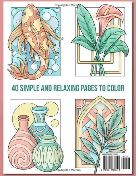 Minimalist Art Adult Coloring Book Jade Summer Kleurboek Voor