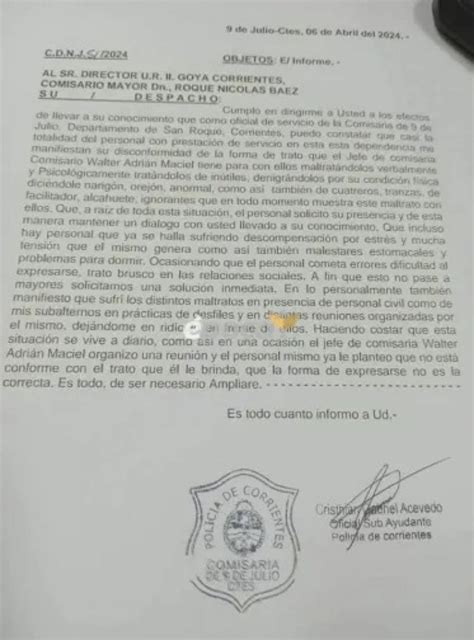 Caso Loan Denuncian Que El Comisario Preso Apretaba A Los Vecinos Para