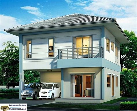 V X Feet Simple Duplex House Plan Bed Etsy Building