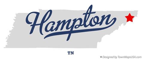 Map of Hampton, TN, Tennessee