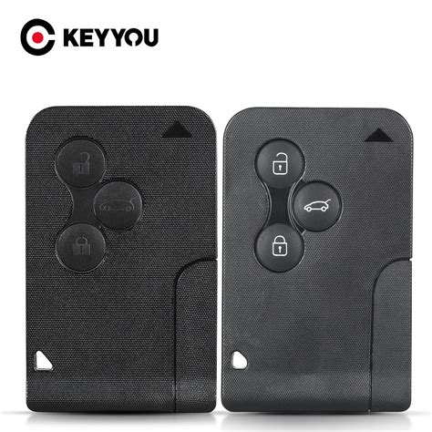 Keyyou 10x para renault clio logan megane 2 3 koleos scenic cartão caso