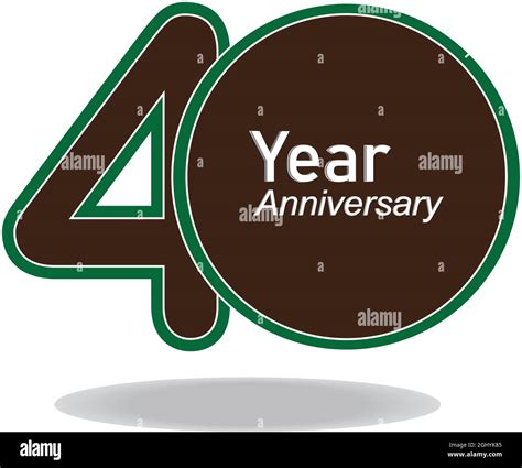 40 Year Anniversary Logo Vector Template Design Illustration Stock Vector Image And Art Alamy