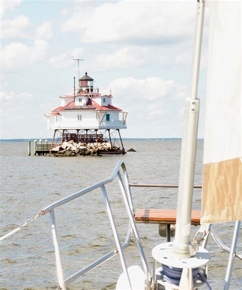 Thomas Point Shoal Lighthouse Chesapeake Bay Annapolis Md Island