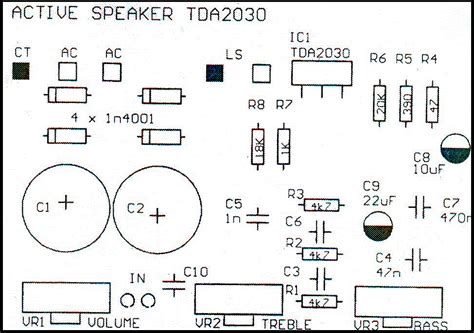 Tda2030 Power Amplifier Complete Tone Control Electronic Circuit