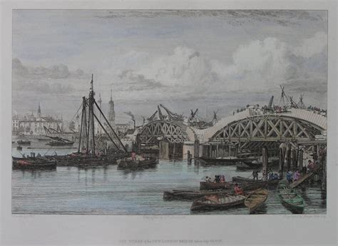 Antique Prints of London Bridge Bridge