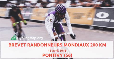 BREVET RANDONNEURS MONDIAUX 200 KM 2018 Cycling Map