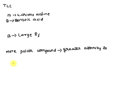 SOLVED This Is TLC Plate A Is 4 Chloroaniline B Is Benzoic Acid And